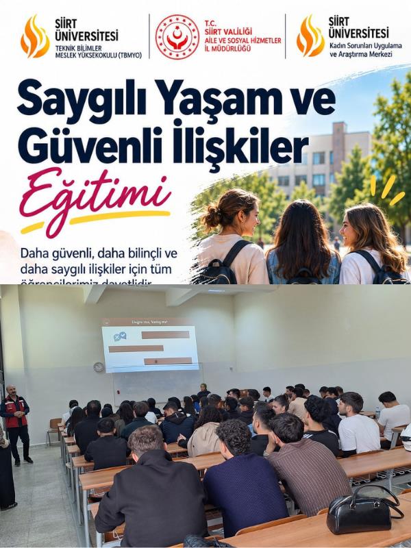 TBMYO’da “Saygılı Yaşam ve Güvenli İlişkiler” Konulu Eğitim Gerçekleştirildi
