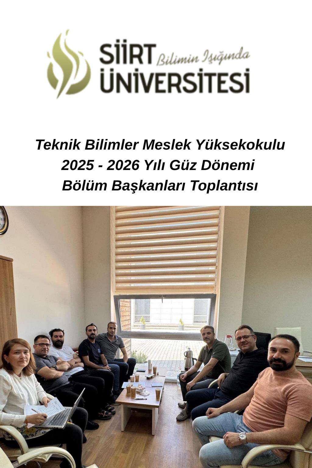 2025 - 2026 Yılı Güz Dönemi Bölüm Başkanları Toplantısı
